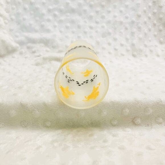 Vintage MCM Libbey's Frosted 12oz Yellow Stallion/Black Stars Tom Collins Glass - Picture 5 of 5